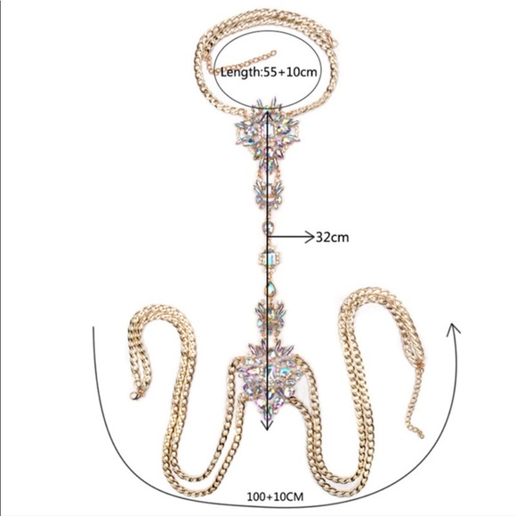 Crystal Body Chain - Picture 2 of 7